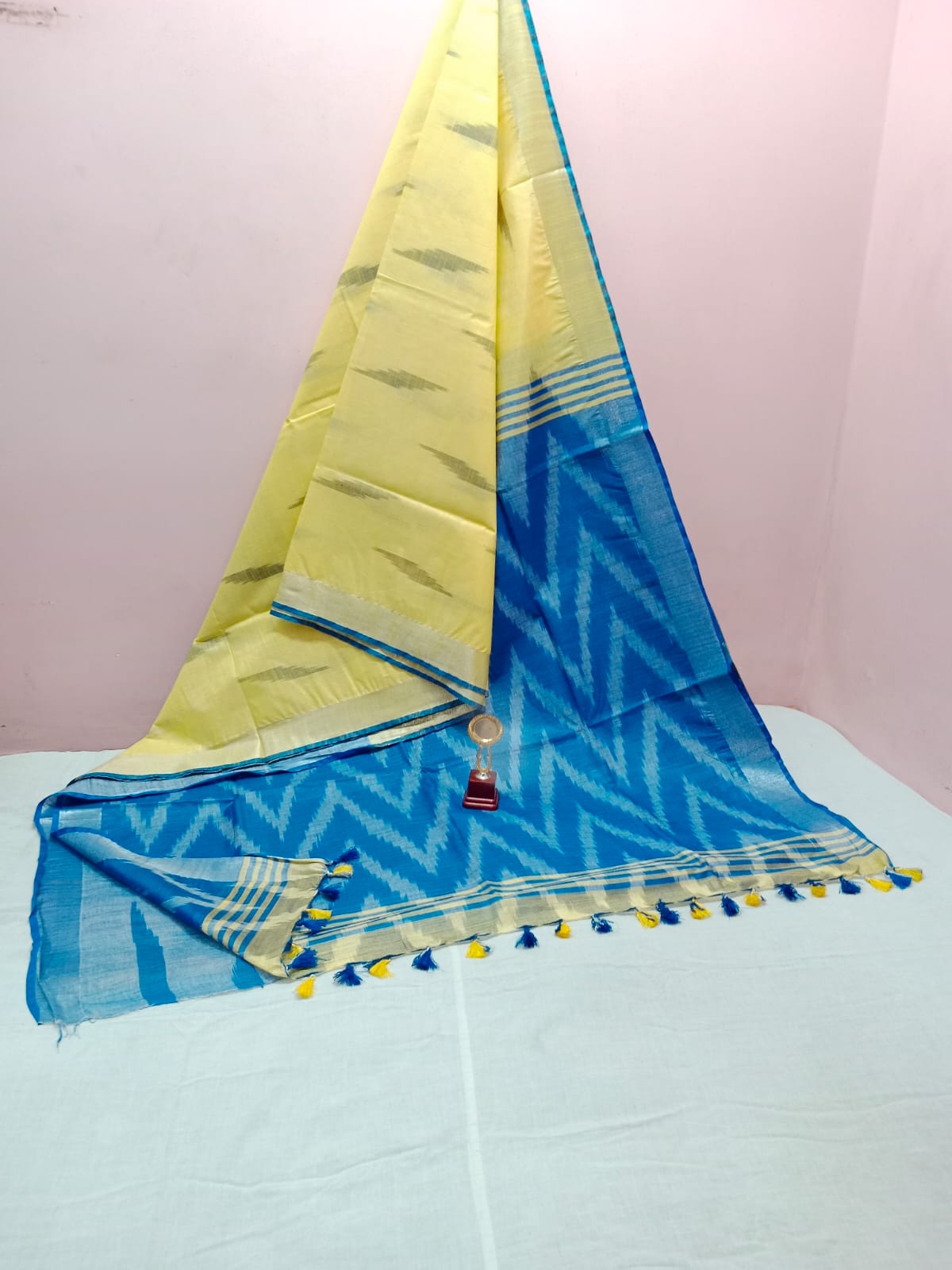 Bhagalpuri Handloom Pure Cotton Ikkat Saree for Women 1 Bhagalpuri Handloom Pure Cotton Ikkat Saree for Women