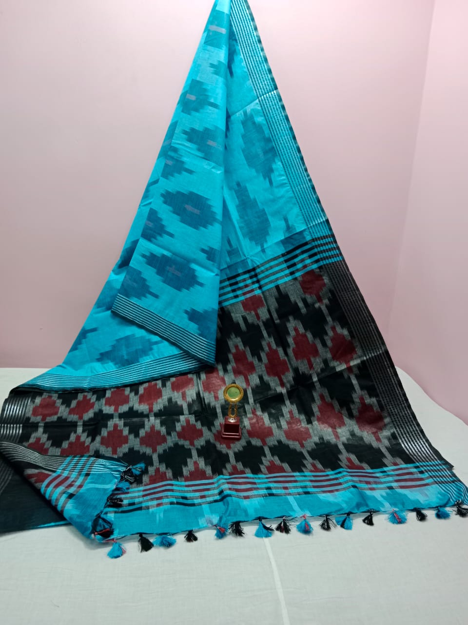 Bhagalpuri Handloom Pure Cotton Ikkat Saree for Women 3 Bhagalpuri Handloom Pure Cotton Ikkat Saree for Women