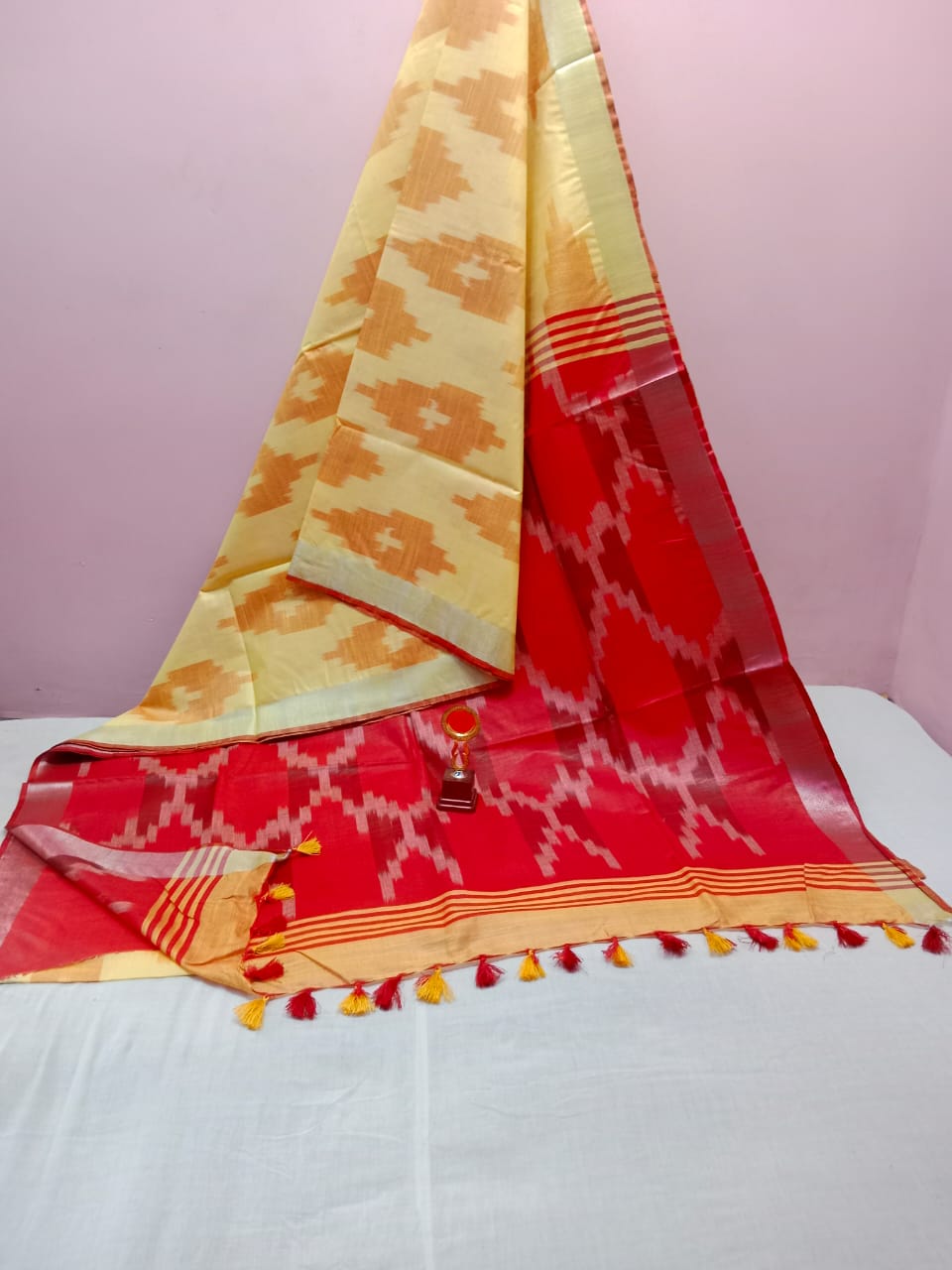 Bhagalpuri Handloom Pure Cotton Ikkat Saree for Women 1 Bhagalpuri Handloom Pure Cotton Ikkat Saree for Women