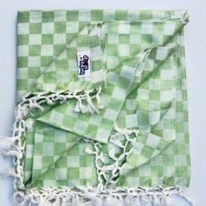 Lucky Sleep® Bhagalpuri Chadar Chekered 52X96 inch Parrot Green