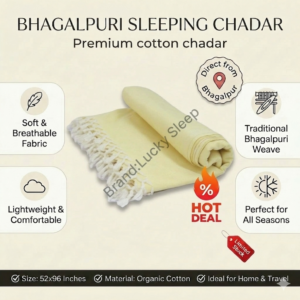 Lucky Sleep® Bhagalpuri Andi Chadar Double Thread 53 X 96 inch Lemmon