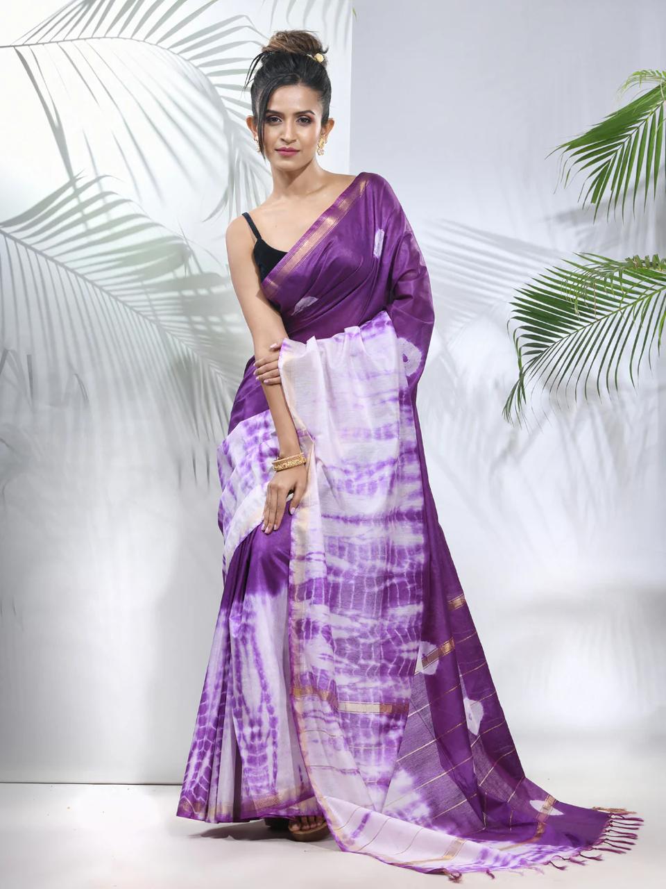 Bhagalpuri Handloom Cotton Shibori Print Saree for Women 3 Bhagalpuri Handloom Cotton Shibori Print Saree for Women