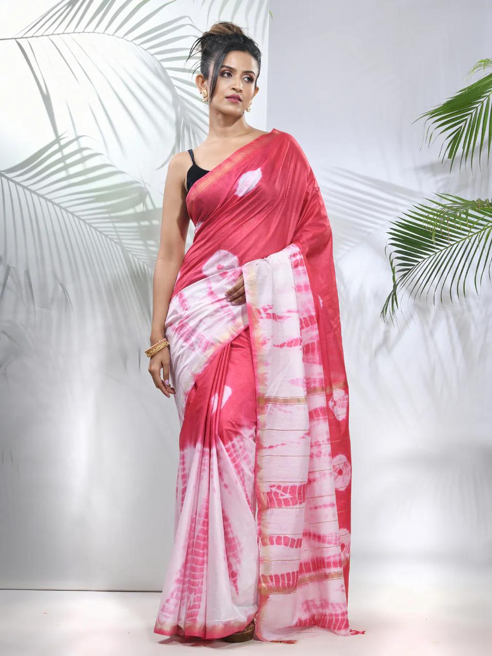 Bhagalpuri Handloom Cotton Shibori Print Saree for Women 2 Bhagalpuri Handloom Cotton Shibori Print Saree for Women