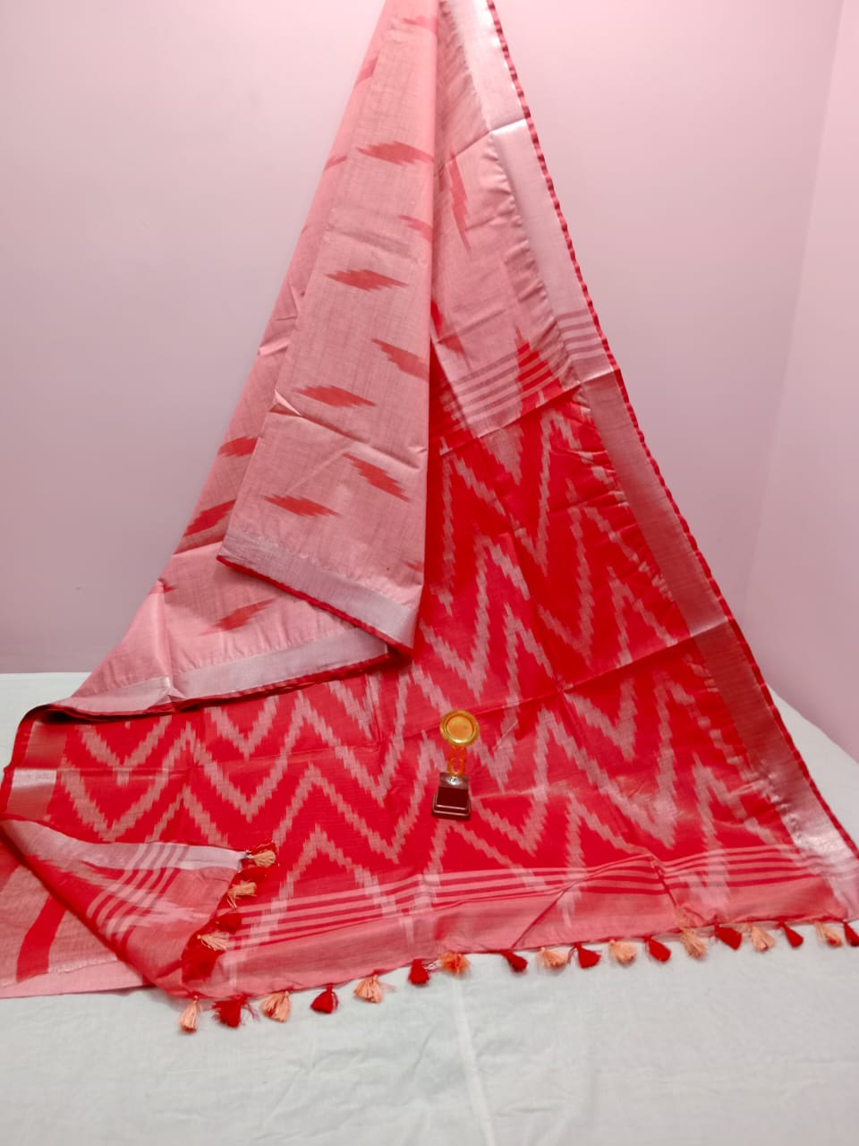 Bhagalpuri Handloom Pure Cotton Ikkat Saree for Women 2 Bhagalpuri Handloom Pure Cotton Ikkat Saree for Women