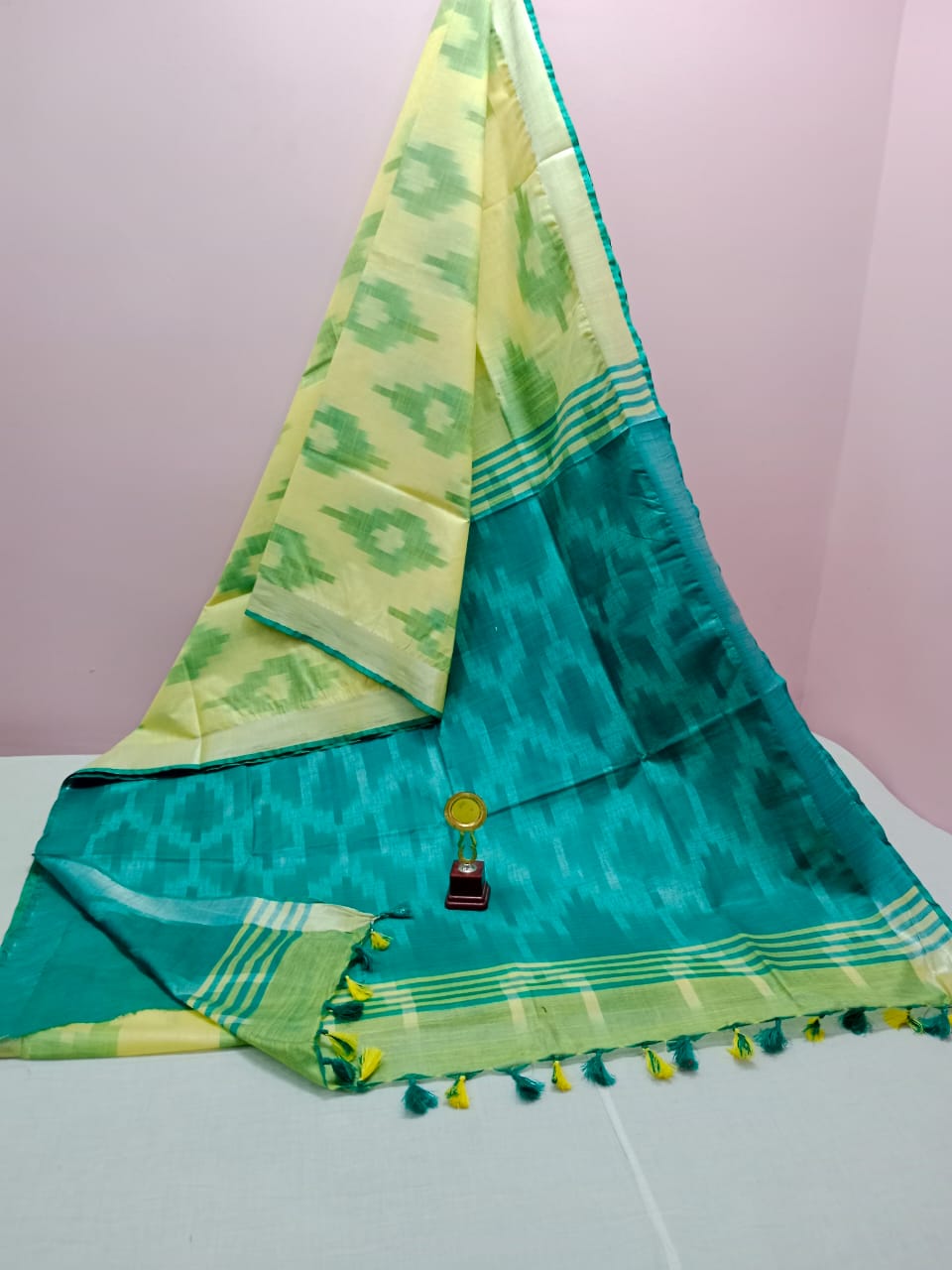 Bhagalpuri Handloom Pure Cotton Ikkat Saree for Women 1 Bhagalpuri Handloom Pure Cotton Ikkat Saree for Women