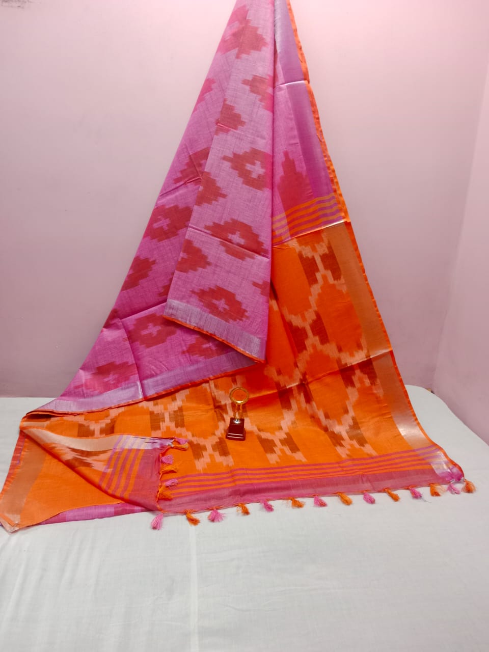 Bhagalpuri Handloom Pure Cotton Ikkat Saree for Women 3 Bhagalpuri Handloom Pure Cotton Ikkat Saree for Women