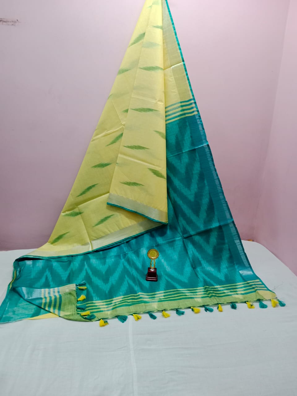 Bhagalpuri Handloom Pure Cotton Ikkat Saree for Women 1 Bhagalpuri Handloom Pure Cotton Ikkat Saree for Women