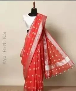 Bhagalpuri Cotton Slub Shibori Saree With Running Blouse