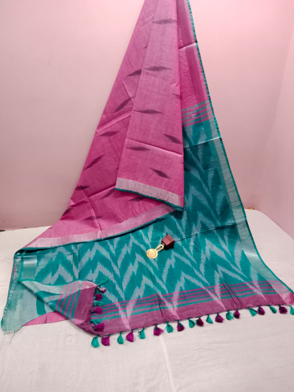 Bhagalpuri Handloom Pure Cotton Ikkat Saree for Women 2 Bhagalpuri Handloom Pure Cotton Ikkat Saree for Women