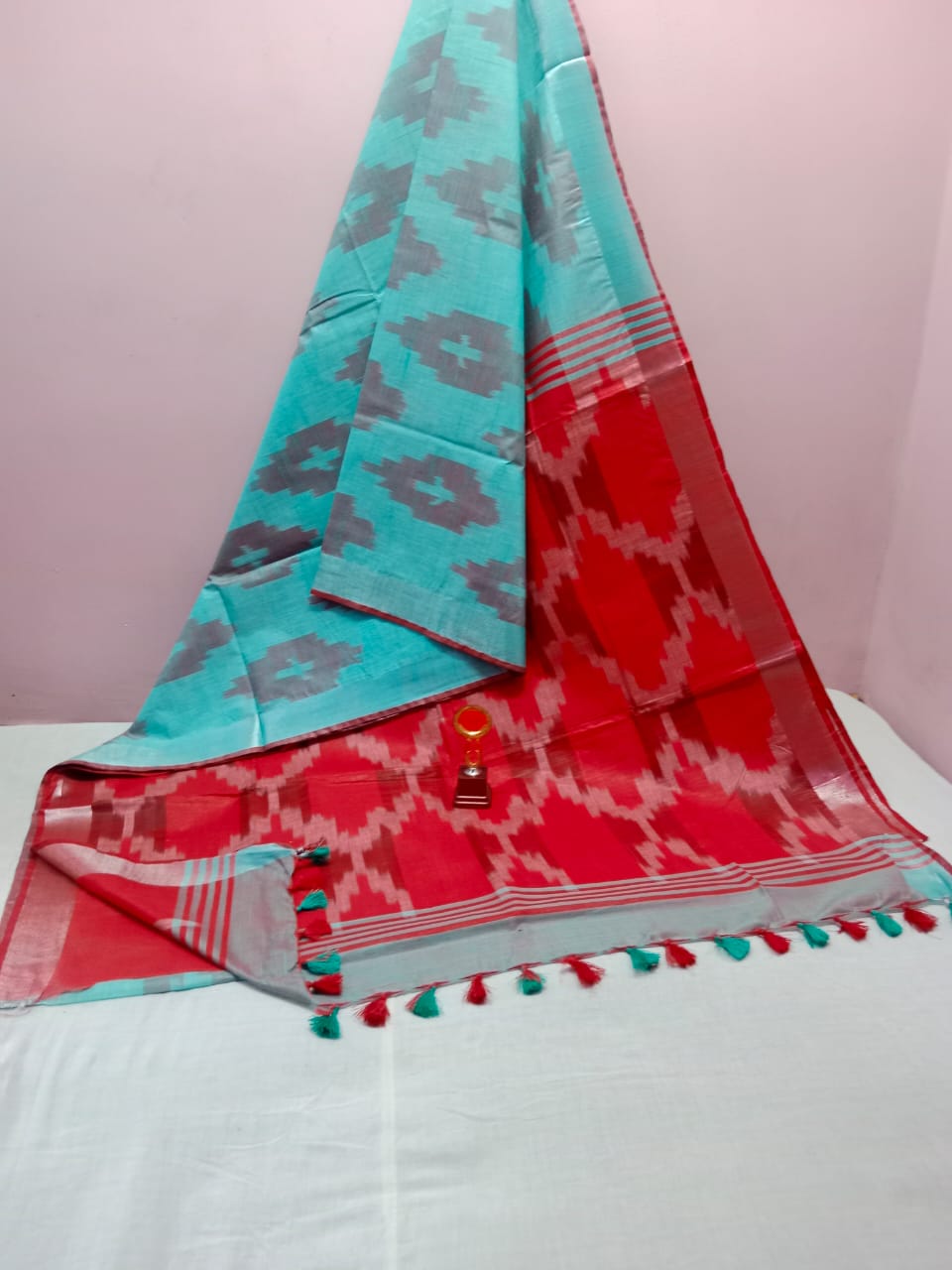 Bhagalpuri Handloom Pure Cotton Ikkat Saree for Women 1 Bhagalpuri Handloom Pure Cotton Ikkat Saree for Women