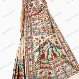 pure-tussar-ghicha-silk-saree-madhubani
