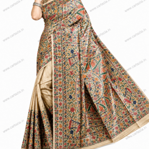 pure-tussar-ghicha-silk-saree-madhubani